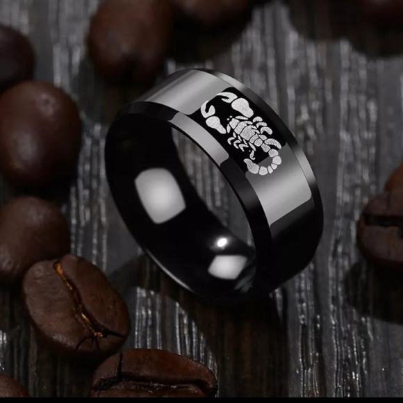 Stainless steel black scorpion punk r… - Picture 2 of 3